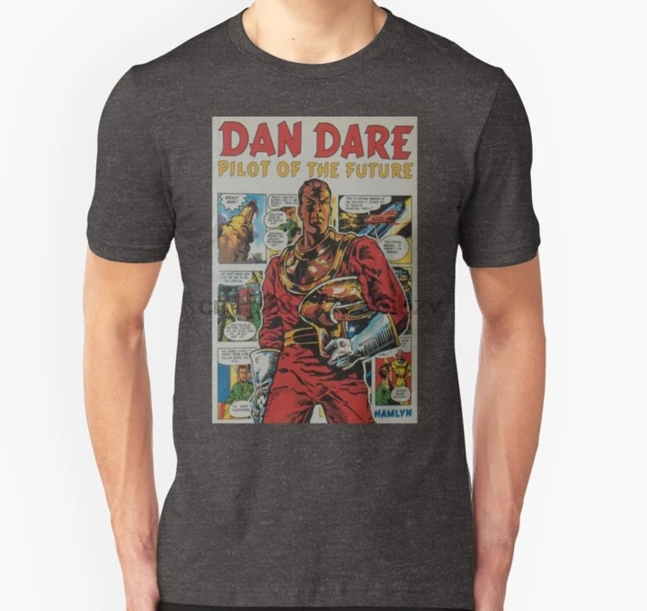 Men tshirt Dan Dare retro comic book 