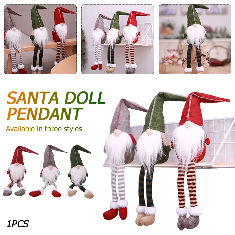 

Christmas Elf Santa Decoration Xmas Toy Supplies Cloth Art Beautiful Cartoon Home Dinner New Year Party Gift Goods