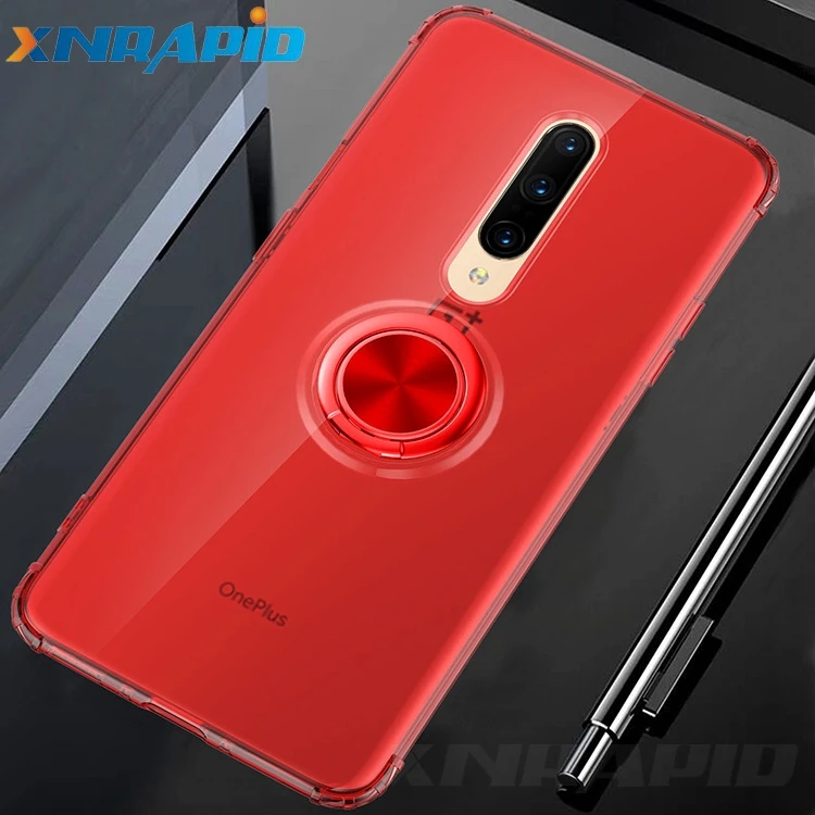 Чехол для Oneplus 7 Pro 6 T, магнитный автомобильный держатель с кольцом, мягкий силиконовый чехол из ТПУ для телефона One Plus 7 Pro 6T 7Pro