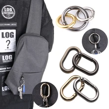 5 шт., оцинкованные Пружинные ворота из цинкового сплава, овальное кольцо, пряжка для кольца, для улицы, карабин, кошельки, сумки, зажимы, круглые пусковые крючки