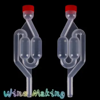 

1pcs Home Wine Making Gadget Wine Vent Air Lock Exhaust One-way Brew Wine Fermentation Airlock Check Valve Water Sealed Valves