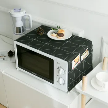 

Microwave Oven Accessories Cover Hood Oil Dust Cover With Storage Bag Kitchen Accessories Supplies For Home Kitchen Decoration