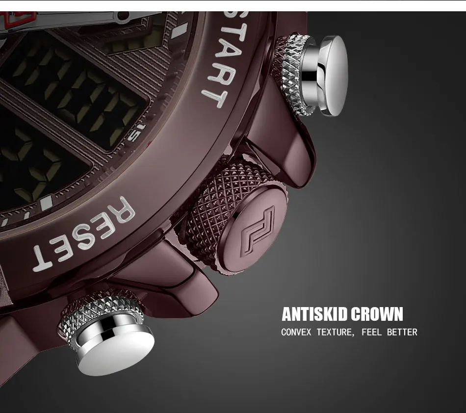 Orologio da uomo sportivo al quarzo, orologio da polso digitale impermeabile militare a LED_voghion.com