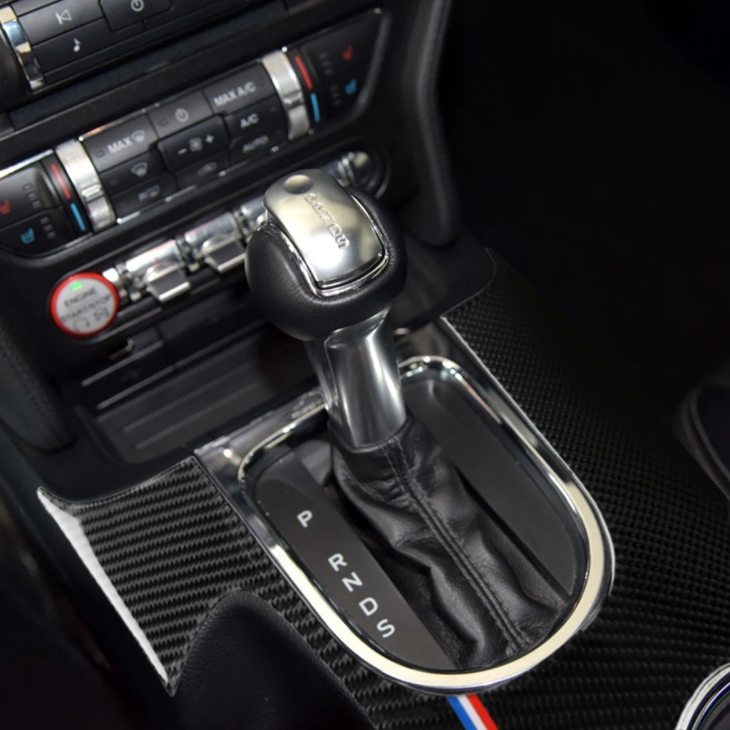 Для Ford Mustang- аксессуары для салона автомобиля углеродное волокно коробка передач Панель левый привод интерьерные наклейки