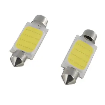 

10pcs 6500K Festoon White COB LED Map Dome Map Door Interior Lights Bulbs Roof Reading Lamp Truck Light System