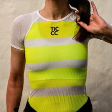 Женский Бренд Ticc MTB крутой сетчатый Суперлегкий велосипедный базовый слой женская велосипедная рубашка дышащее нижнее белье Джерси для девушек для езды на велосипеде