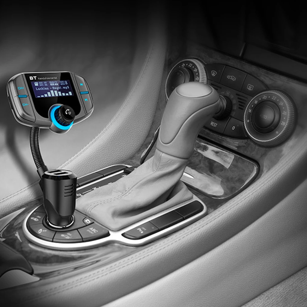 Bluetooth FM передатчик в музыкальный плейер в машине беспроводной двойной зарядное устройство usb громкой связи вызова