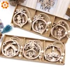 12PCS/Box Vintage Hollow Christmas Wooden Pendants Ornaments Christmas Party Decorations Christmas Tree Ornaments Hanging Gifts ► Photo 2/6