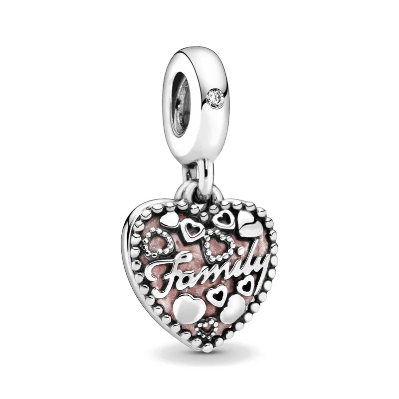 Heart Pendant Charm Bead Fit 