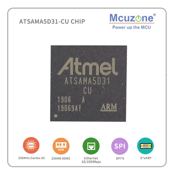 

ATSAMA5D31 ( ATMEL ARM9 ) CHIP SPI UART USB ARM Cortex-A5 10/100 Ethernet up to 536MHz