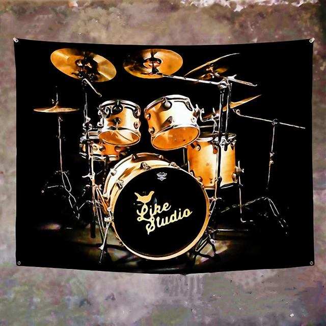 Rock Music Tapestry Drum Kit Tapestry Wall Hanging for Kids Boys Teens  Musical Instrument Tapestry Decor for Bedroom Living Room - AliExpress