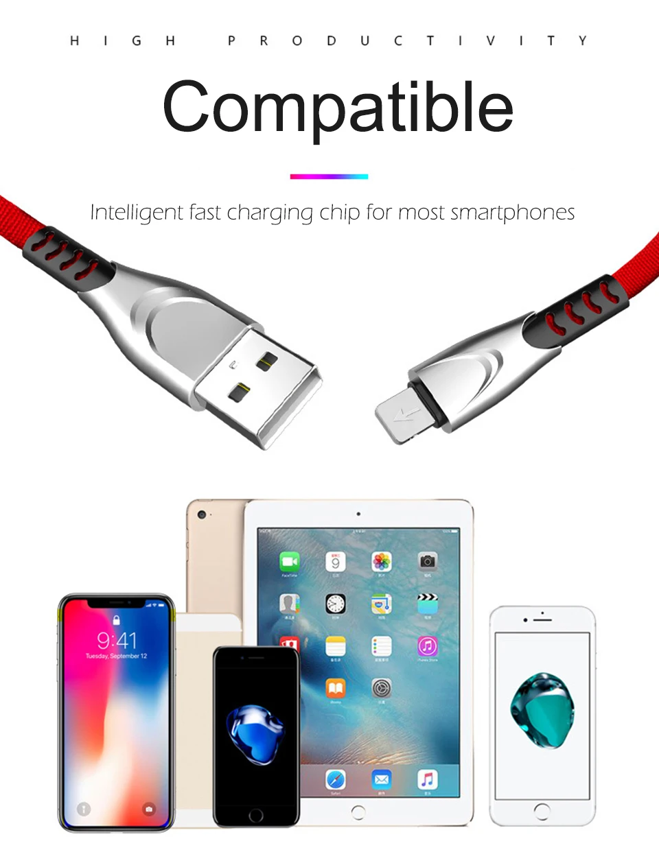 1/шт кабель для передачи данных Supercharge Android iOS type-c линии передачи данных для мобильных телефонов Быстрая зарядка 2.5A 1 м передача данных Micro USB