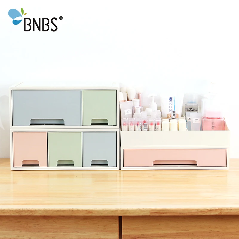 BNBS Настольный ящик для хранения Органайзер для ящика с косметикой для косметики канцелярские принадлежности для хранения ювелирных изделий и организации пластиковые контейнеры