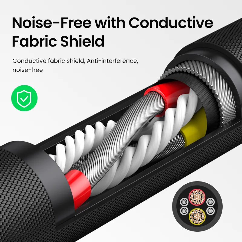 UGREEN-HiFi AUX ̺ 3.5mm  Ŀ ̺ Ÿ  3.5  ǹ   ̾  ڵ  ̺, ׸