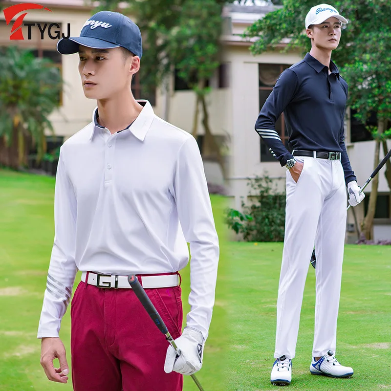 Men Golf Shirts Autumn Winter Golf 