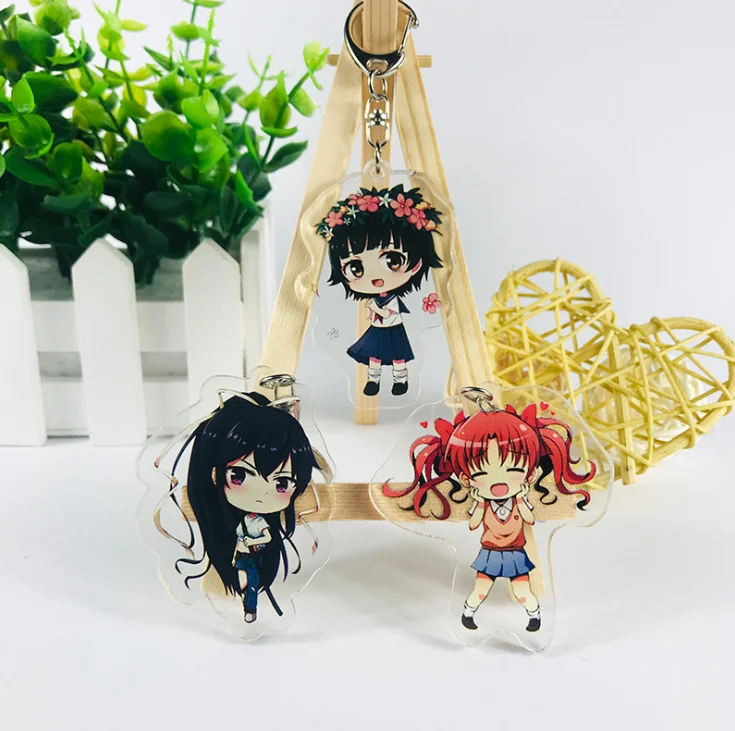 Купить 2 получить 3/купить 3 5/аниме Shirai Kuroko Saten Ruiko брелок косплей акриловая фигурка
