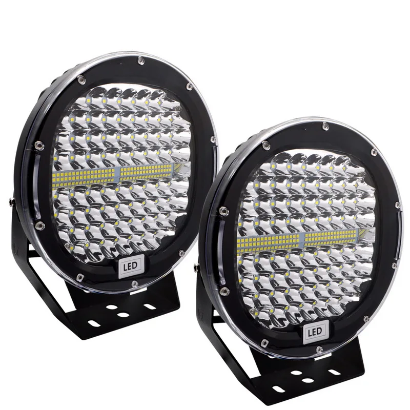 2 Black 408W Safego 2 шт 300 Вт 408 Вт " 9" круглая точечная Светодиодная рабочая лампа луч вождения автомобиля противотуманная фара красный черный чехол для ATV UAZ SUV 4WD 4x4 грузовик - Цвет: 2 Black 408W