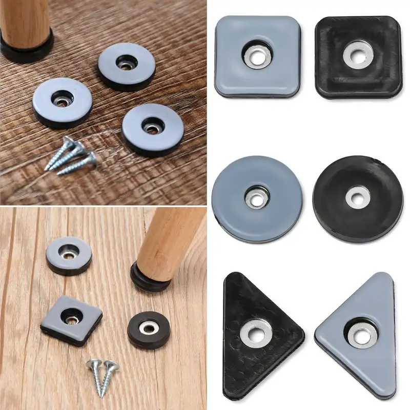 8pcs Table Chair Leg Slider Pad Easy Move Heavy Furniture Bases Protector Legs Anti-abrasion Floor Mat with Screws - Image 4