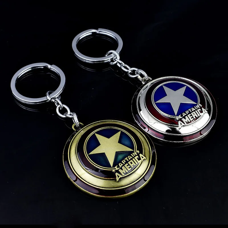 【Wholesale】20 шт цинковый сплав брелок для ключей для автомобиля Мстители Капитан Америка брелок со щитом маска Железного человека брелок-подвеска
