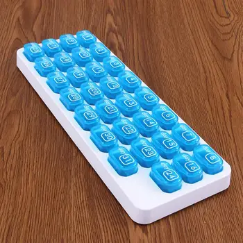 

Portable Plastic Pill Case Pill Storage Box Lid Medicine Tablet Storage Dispenser One Month 31 Day For Travel Business Daily Use