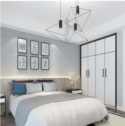 Nordic creative loft iron retro industrial chandelier bar cafe restaurant bedside triangle chandelier led