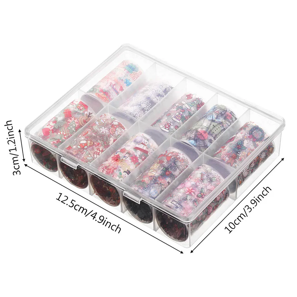 Christmas Nail Foil Transfer Stickers Christmas Symbols Nail Art Stickers Tips Wraps DIY Nail Decals Manicure