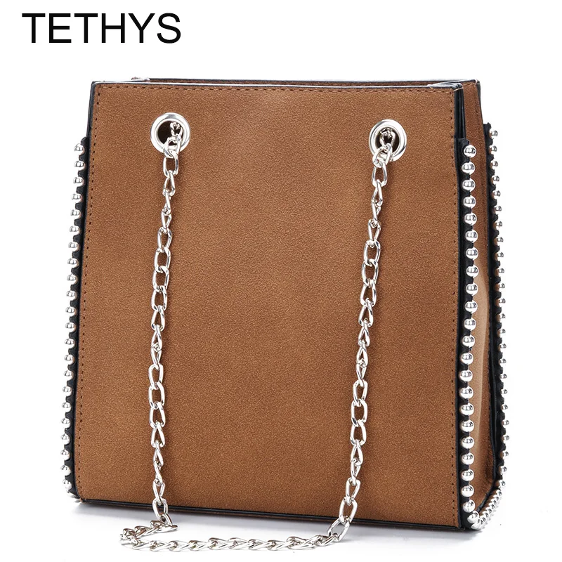 

TETHYS Fashion Purses and Handbags Ladies Luxury Handbags Women Bags Designer Rivet Crossbody Bags for Women Chain Shoulder Bag