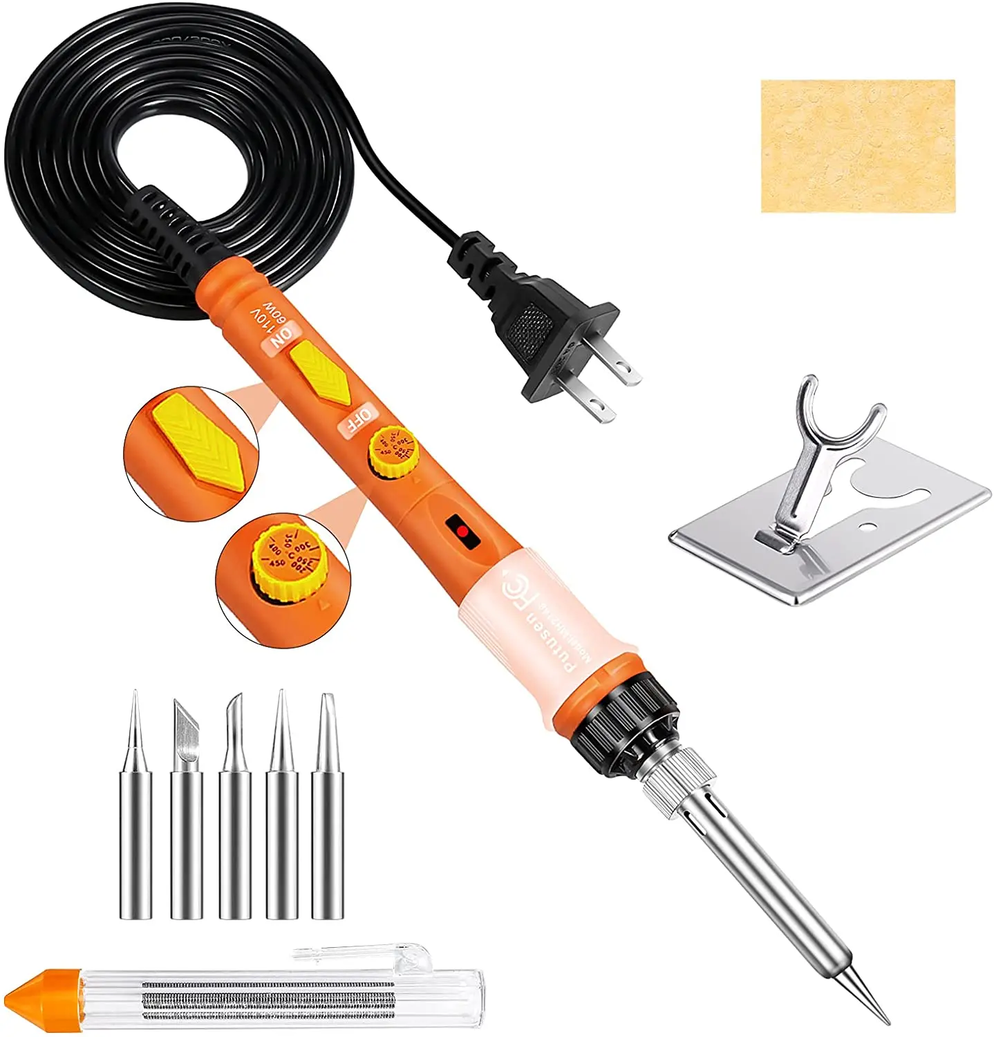 Soldering Iron Kit, 60W Professional Soldering Irons Welding Tool with Adjustable Temperature