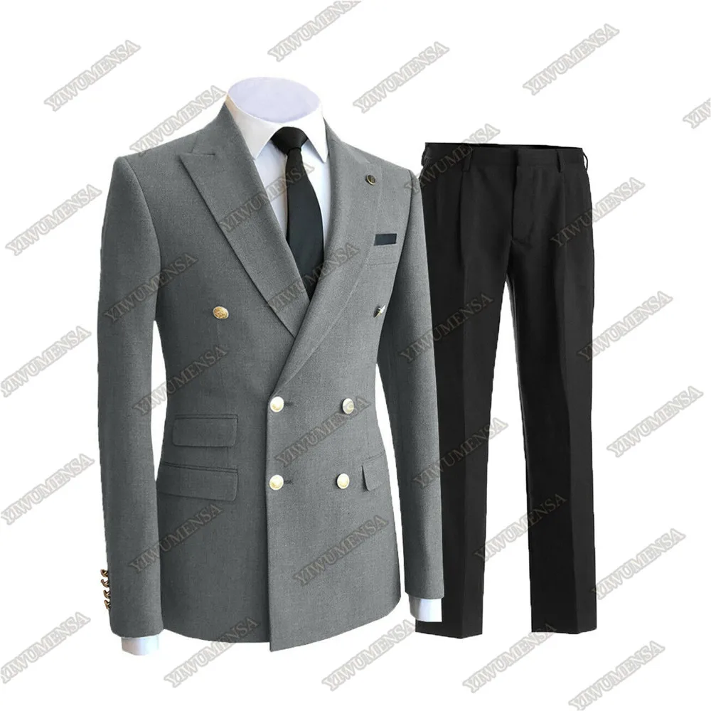 YIWUMENSA Traje Hombre Wedding Suits Formal Business Blazer With Pants Slim Fit Groom Wear 2 Pieces Mens Tuxedo Masculino 2022 men blazer Suits & Blazer