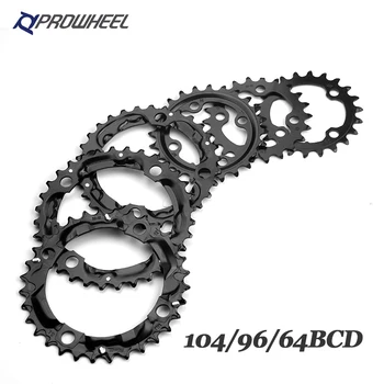 

PROWHEEL bike Sprockets 64/96/104BCD MTB Bicycle Chainwheel 22/24/30/32/40/42/44T Chainring Mountain Bike crankset Tooth Parts