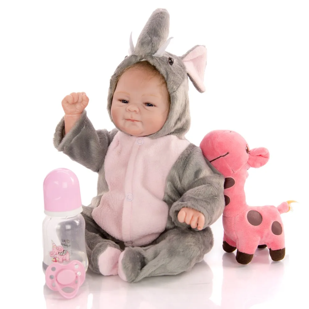 43 см мягкие виниловые куклы Reborn Baby ручной работы дизайн ткань тела Силиконовые Реалистичные живые куклы игрушки для детей рождественские девочки