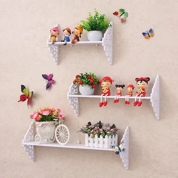 

Sweet Home Shelves Filigree Style Cut Out Design Wall Shelf Candle Home Ornaments Storage Holder Hooks Rack Hanger