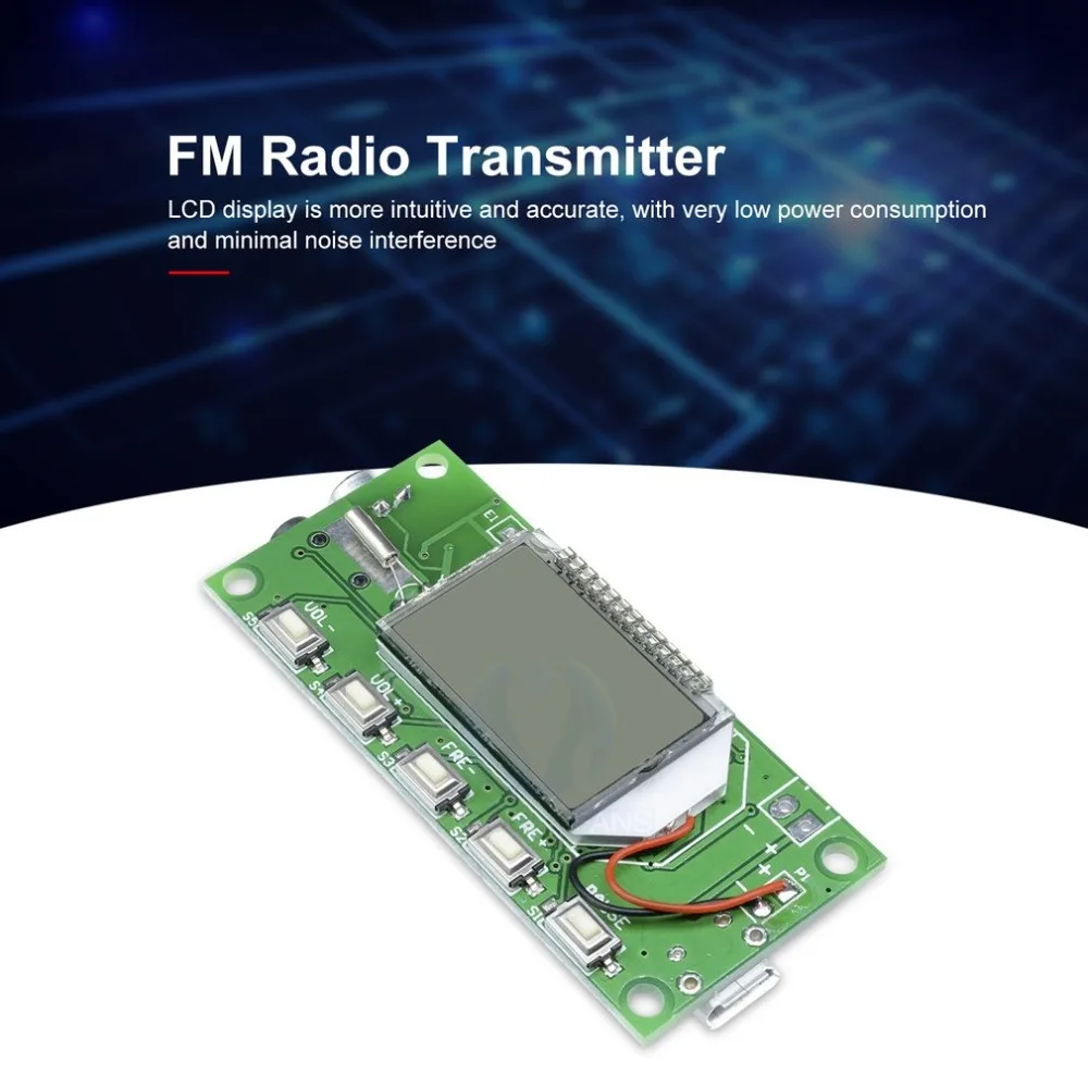 DSP PLL 87-108 МГц цифровой беспроводной микрофон Стерео FM передатчик Модуль высокое качество интегральные схемы доска