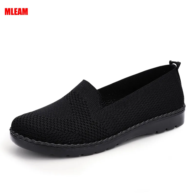 Hot Sale New Women Shoes Causal Lightweight Comfortable Sneakers Slip-on Low Top Hollow Knit Ladies Footwear zapatillas mujer | Обувь