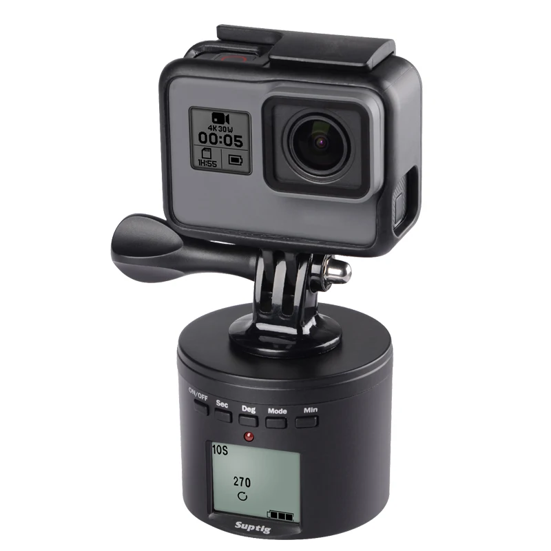 Для GoPro Hero 8 Time Lapse крепление штатива Электрический панорамирование вращающийся 360 для GoPro 8 7 6 5 Xiaoyi 4K Dji Osmo Action iPhone DSLR