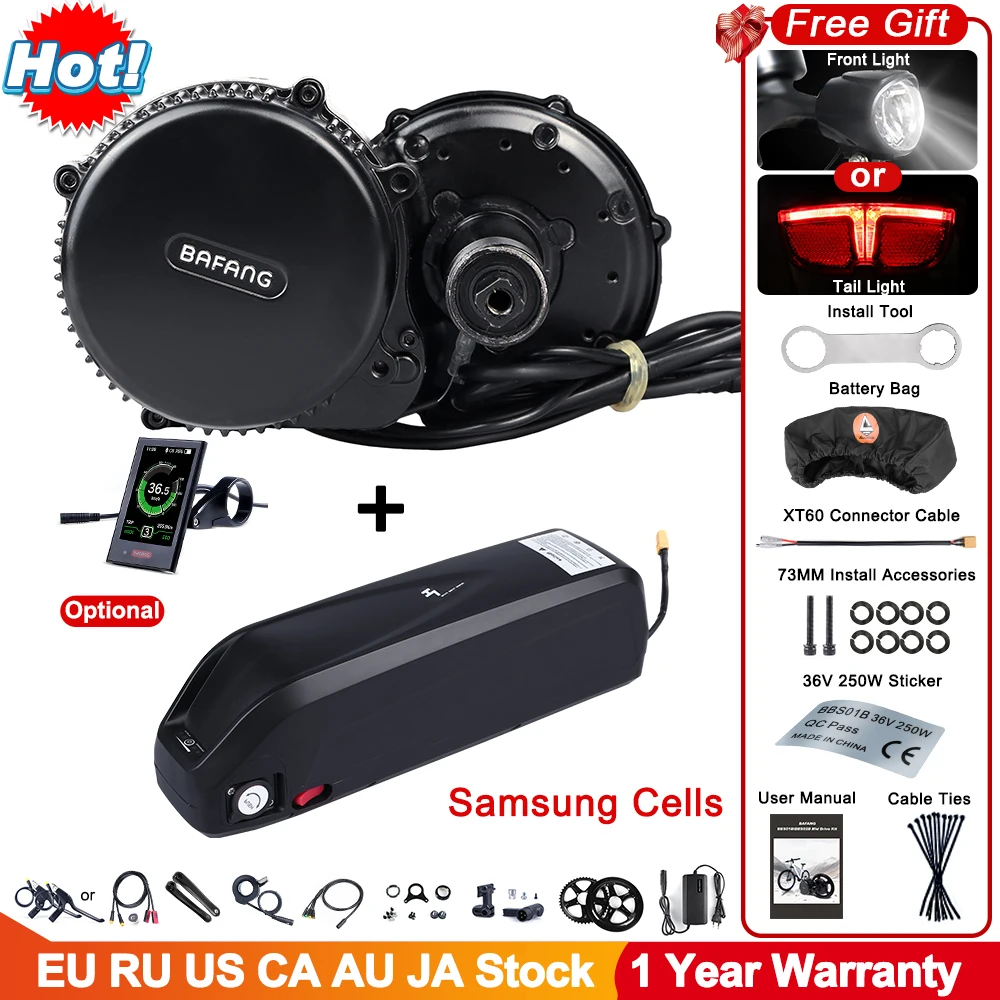 Bafang 48V 500W BBS02B Середина кривошипа мотор электрический велосипед конверсионный