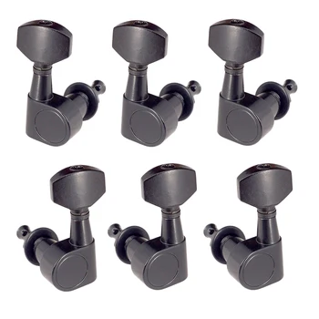 

Black Alloy 3R3L Sealed Square Button String Tuning Pegs Tuners for Electric Guitar