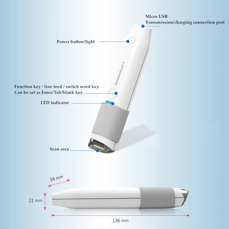 Pen Scanner USB Multilingual Scanner support 30 National Languages Translation Function Dectionary Pen for WINDOWS PC