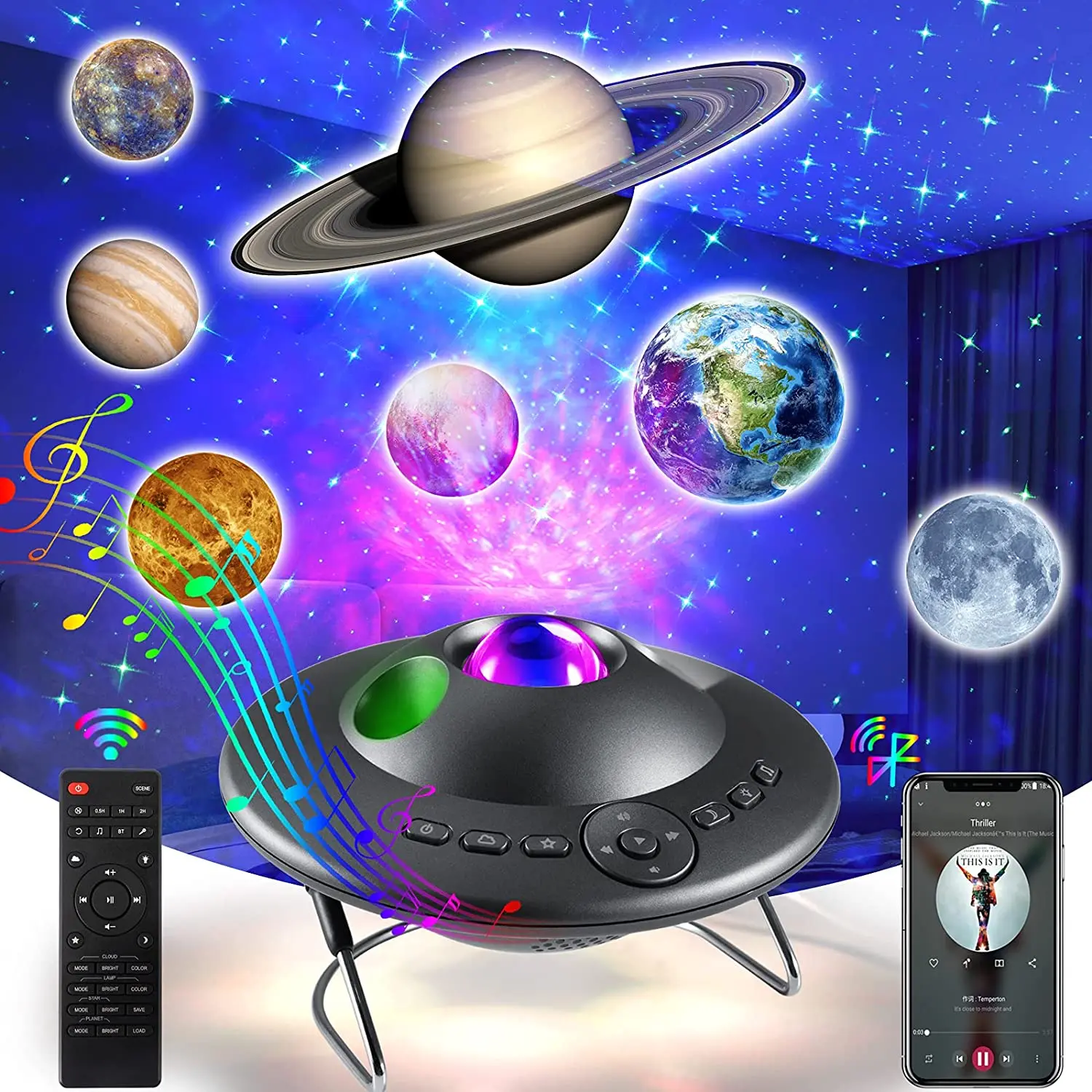 Projecteur d'étoiles LED 32 en 1, lampe de nuit, Projection de planétarium,  galaxie, ciel étoilé, lampe pour enfants, Rechargeable par USB, décor de  chambre - AliExpress