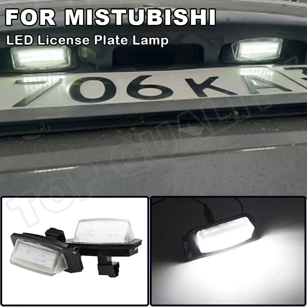 2pcs Led Number License Plate Light For Mitsubishi Outlander Xl(cw