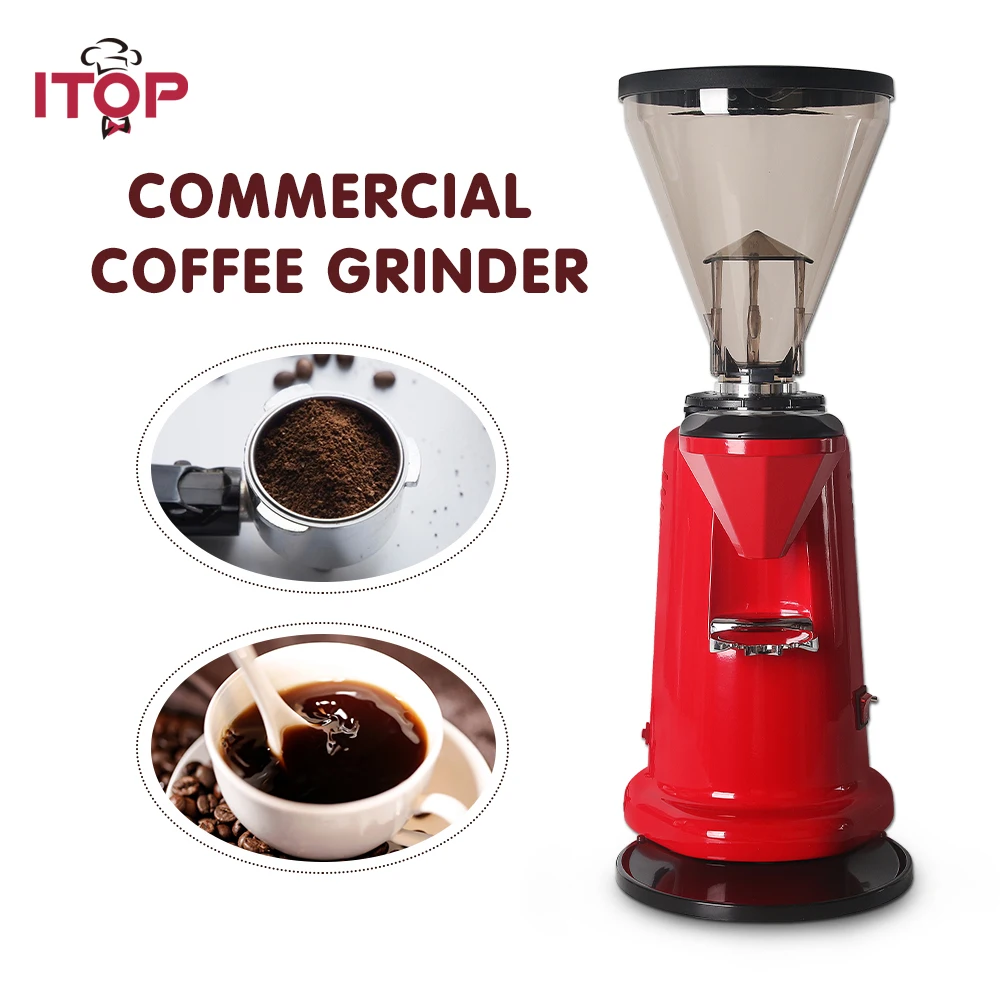 ITOP Commercial Office Electric Coffee Grinder Machine coffee Millling Grinder Home Coffee Bean Grinder Makers 220V 110V itop cga85 74mm electric grinder temperature humidity real time display miller 3 level adjustable speed coffee grinder 110 220v