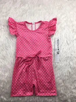 

hot sale summer boutique design kids girl wear flutter sleeves rompers