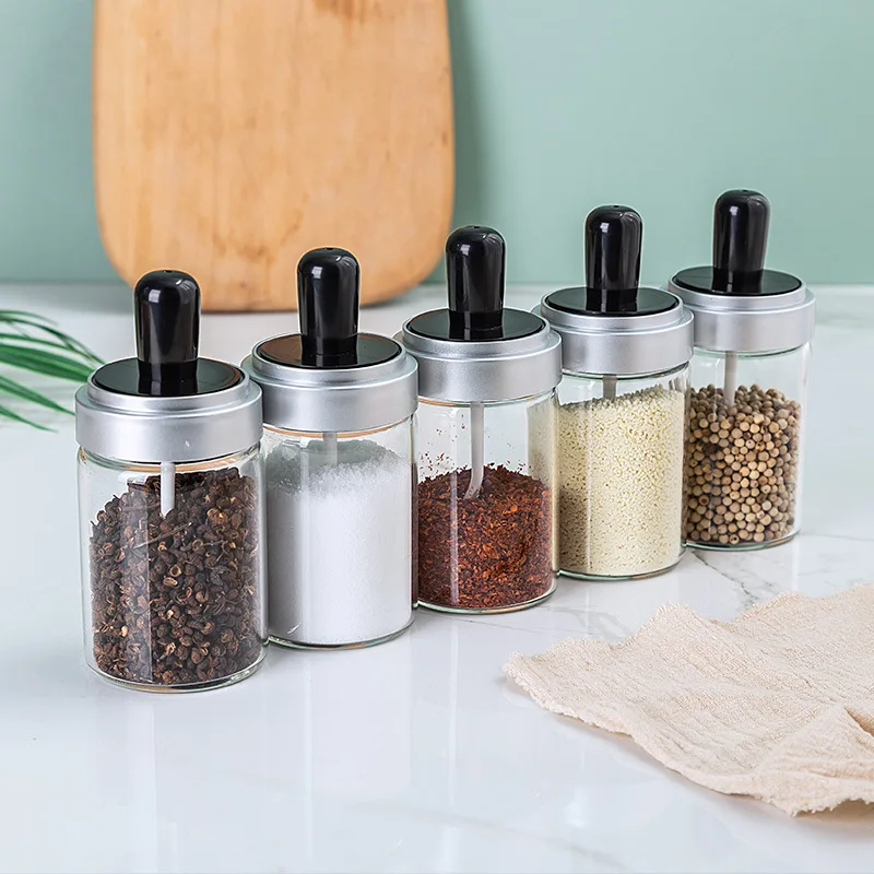 

Bamboo Rack Borosilicate Glass Oil Bottle Seasoning Containers Fashion Simple Creative Kitchen Commodity