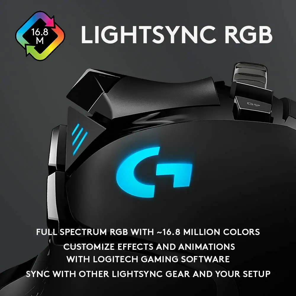 Logitech(G) G502 Hero master game mouse полная линия обновления Hero engine 16000 dpi RGB glare G502 RGB обновление