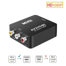 Kebidu completa hd 1080p rca av macho ao conversor feminino mini composto cvbs para av a hdmi-conversor de áudio compatível de alta qualidade