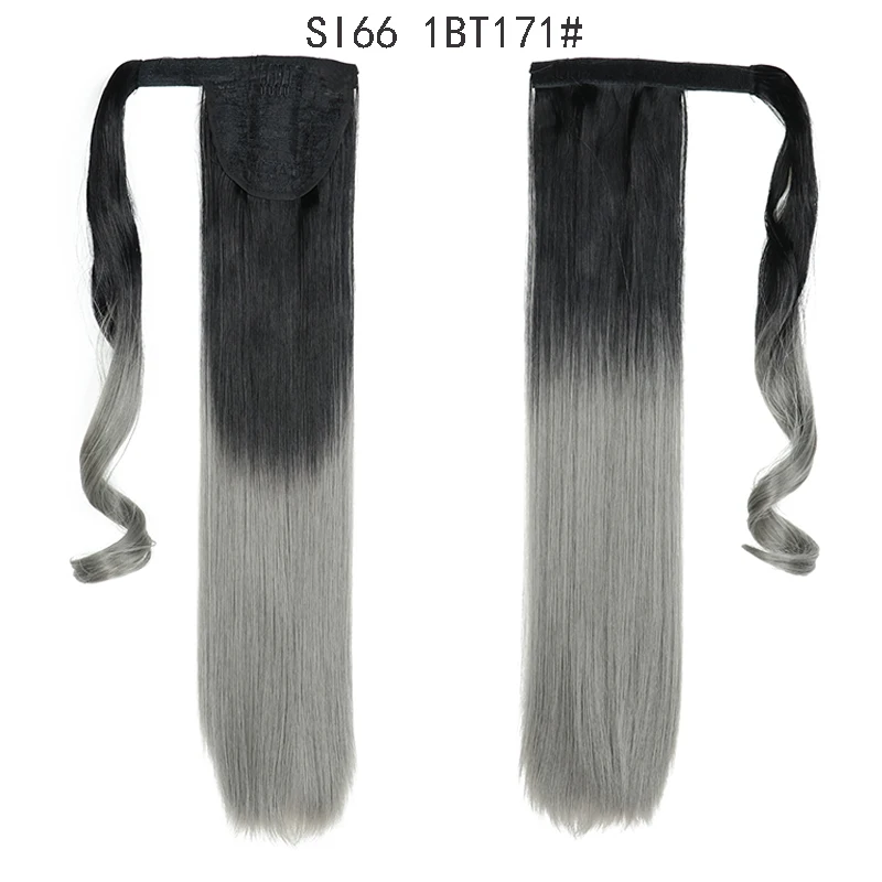 MERISIHAIR, длинные прямые накладные волосы на заколках с конским хвостом, термостойкие синтетические накладные волосы с конским хвостом