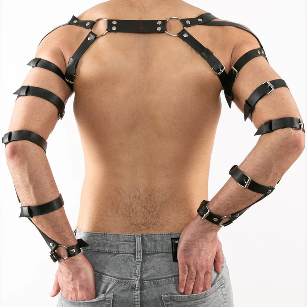 CEA Red Leather Harness Men Fashion Body Harness – strappz