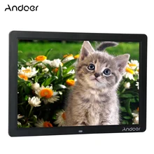 Andoer 15 дюймов Экран светодиодный Подсветка HD 1280*800 цифровая фоторамка электронный альбом для фотографий Музыка Фильмы Функция подарки