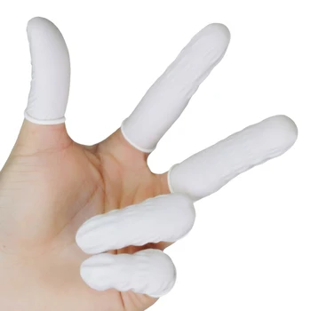 

2018 Hot 100PCS Disposable Anti Static Rubber Latex Finger Cots Eyebrow Extension Gloves Practical Tool Accessories Fashion New