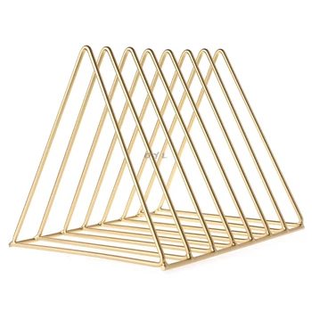 

Home Office Iron Storage Rack Book Magzine Holder Multifunction Organizer Decor Book classification Supplies OO